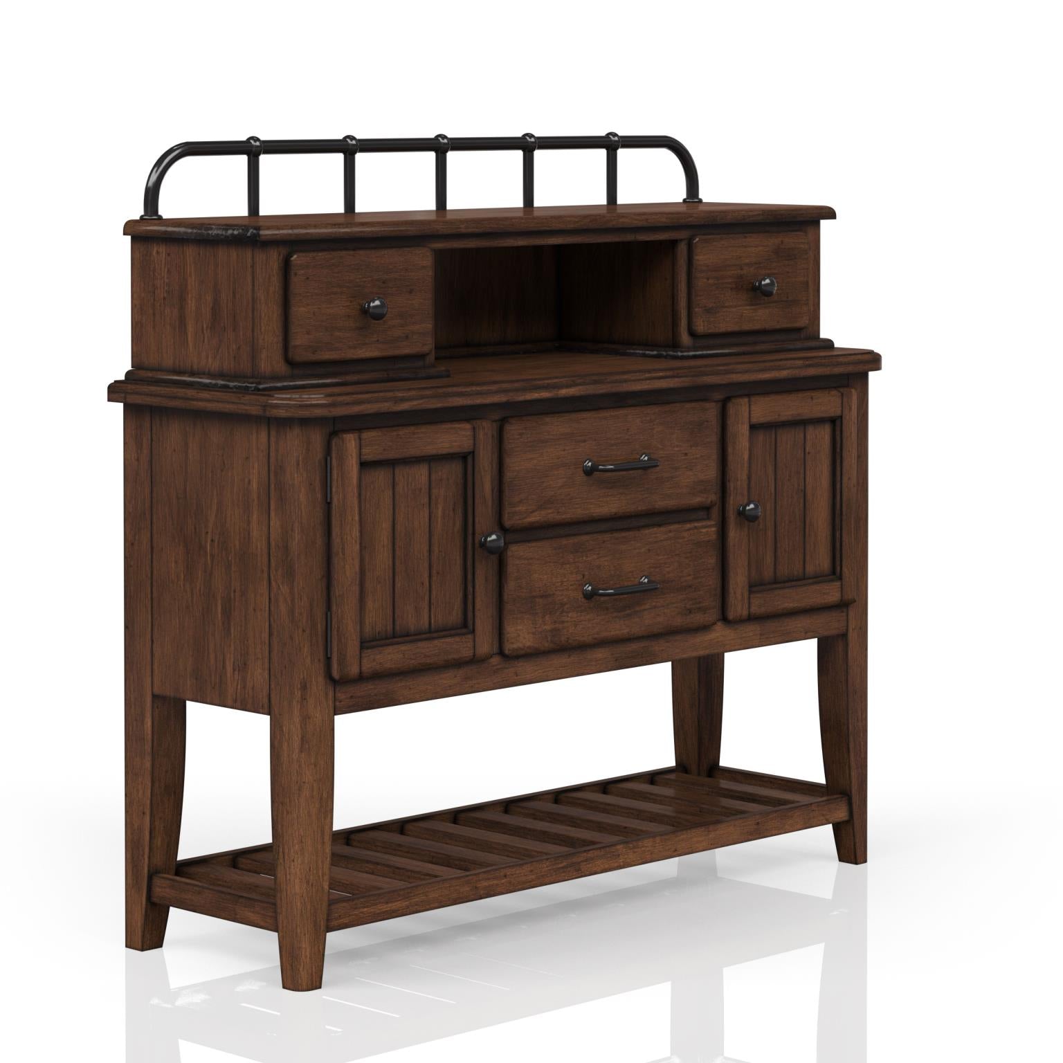 Closeout-Danville Drawer Table with 6 Tray Chairs