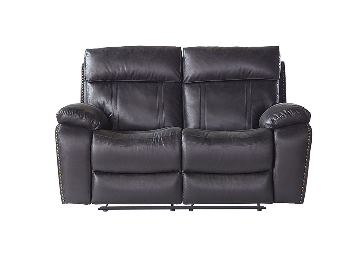 Ridgeline Midnight Reclining Sofa and Reclining Loveseat