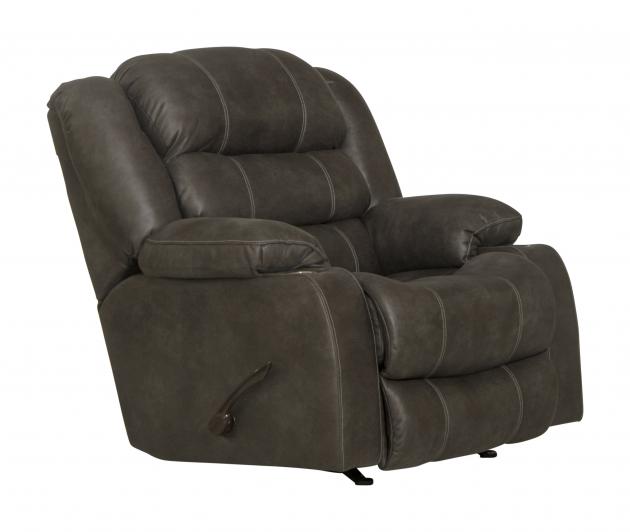 Beckley Steel Gray Big Man Recliner with Cupholders