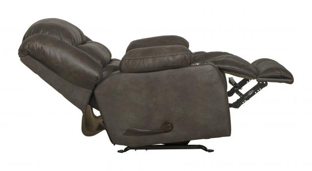 Beckley Steel Gray Big Man Recliner with Cupholders