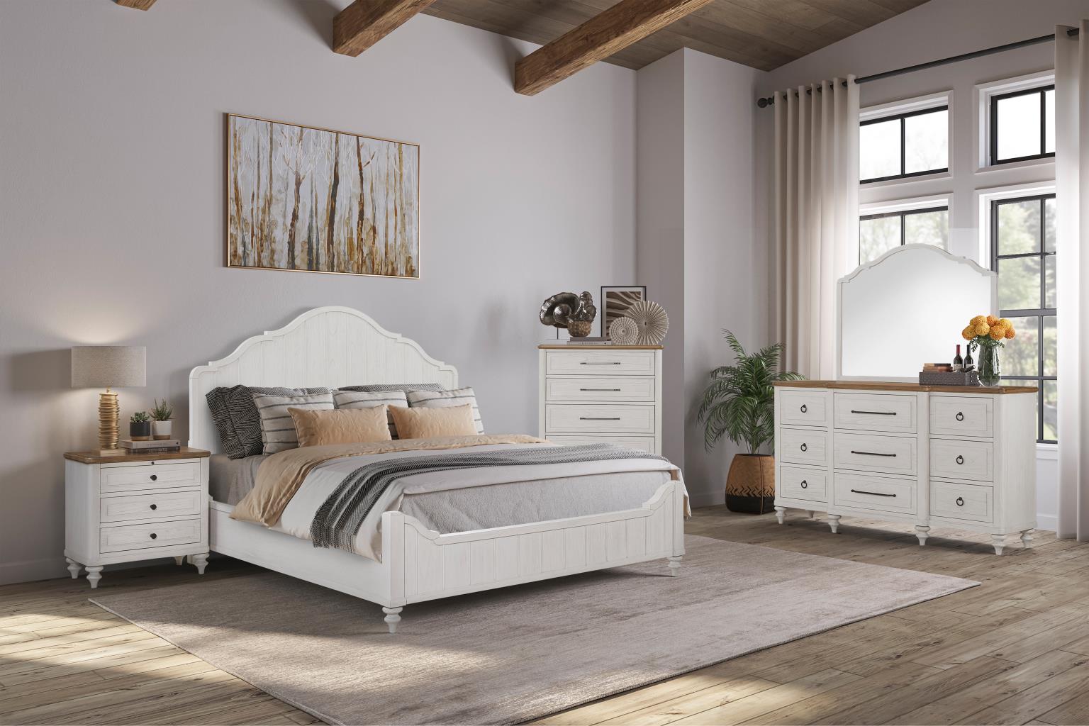 Citrus Heights Cement and Sand Panel Queen Size Bedroom Set