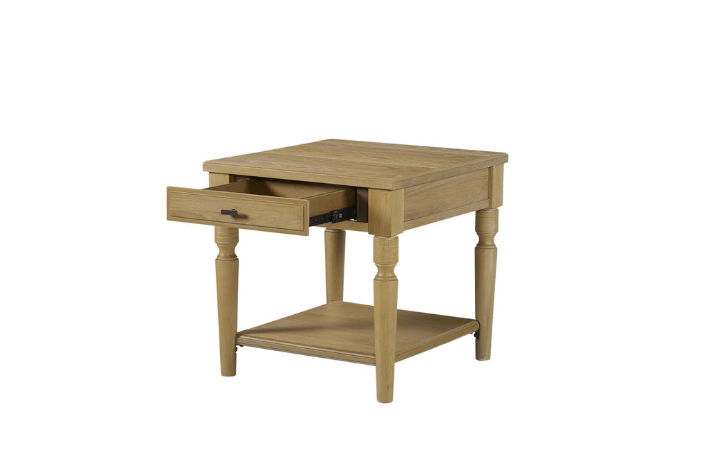 Tarrington Cashew Drawer Cocktail Table and Two End Tables