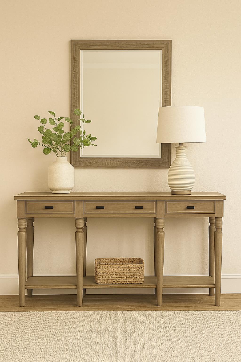 Tarrington Cashew Drawer Console Table