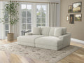 Cozy Cuddler USB Double Chaise in Chenille Pearl