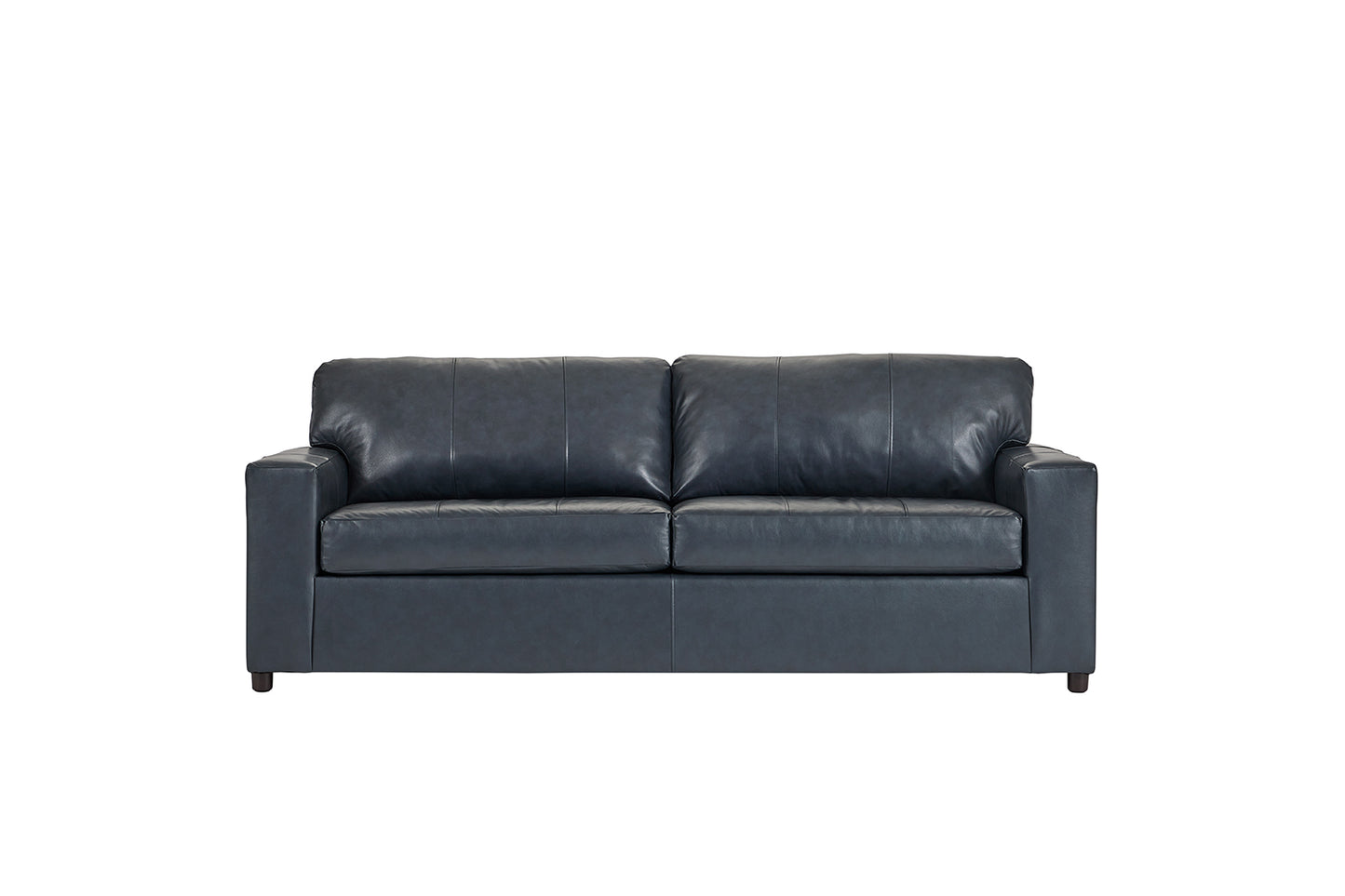 Bently Royal Blue Leather Sofa and Loveseat