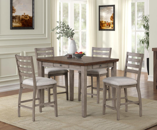 Will Counter Drawer Dining Table with 4 Stools