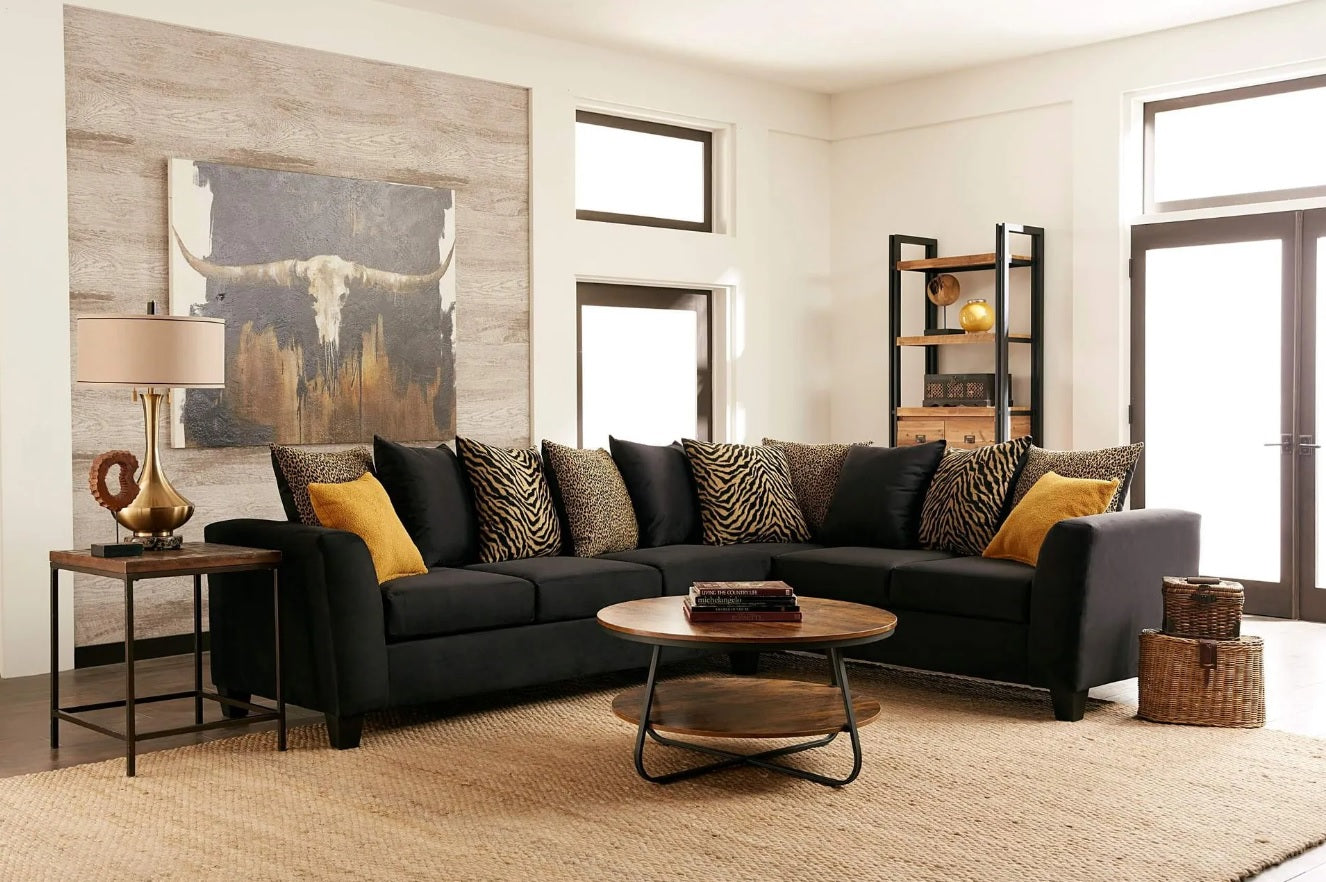 Black Panther Tiger Print Sectional