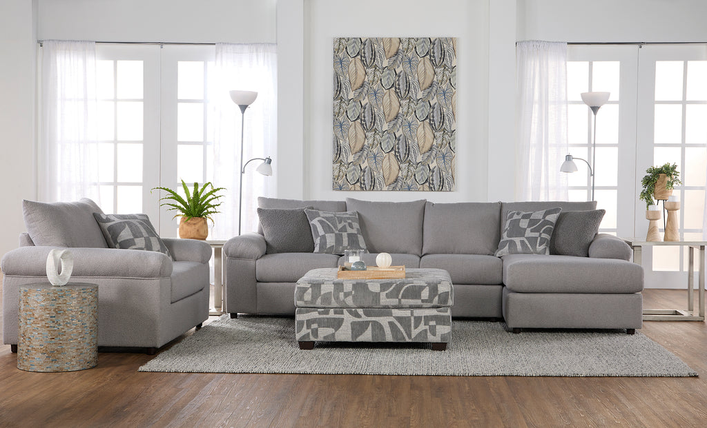 Cush Nickel 2 pc. Right Side Chaise Sectional