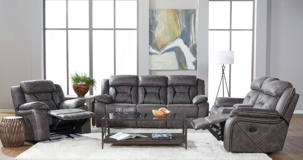 Remington Bay Reclining Sofa and Reclining Console Loveseat