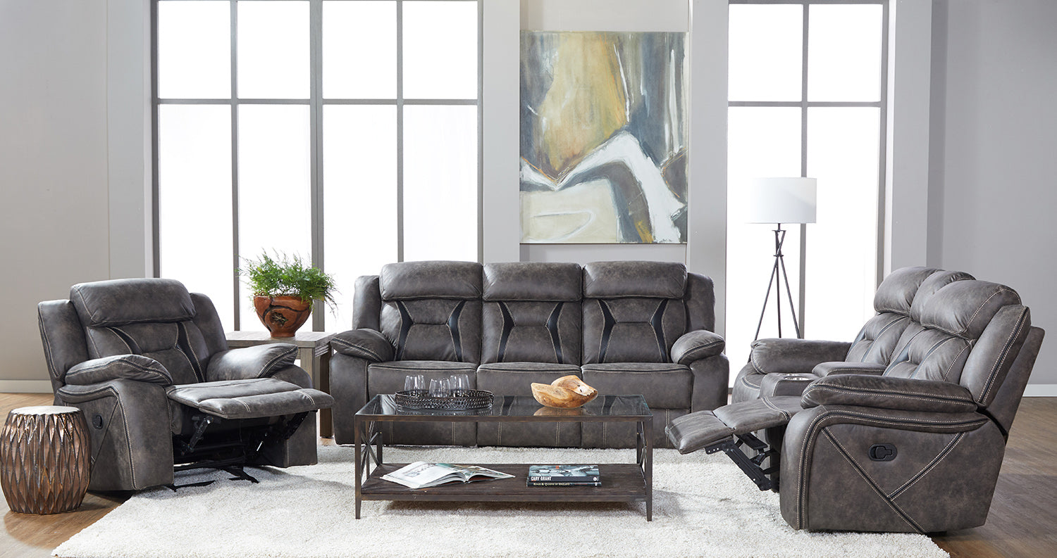 Remington Bay Reclining Sofa and Reclining Console Loveseat