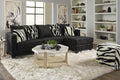 Wowza Black Chaise Sectional