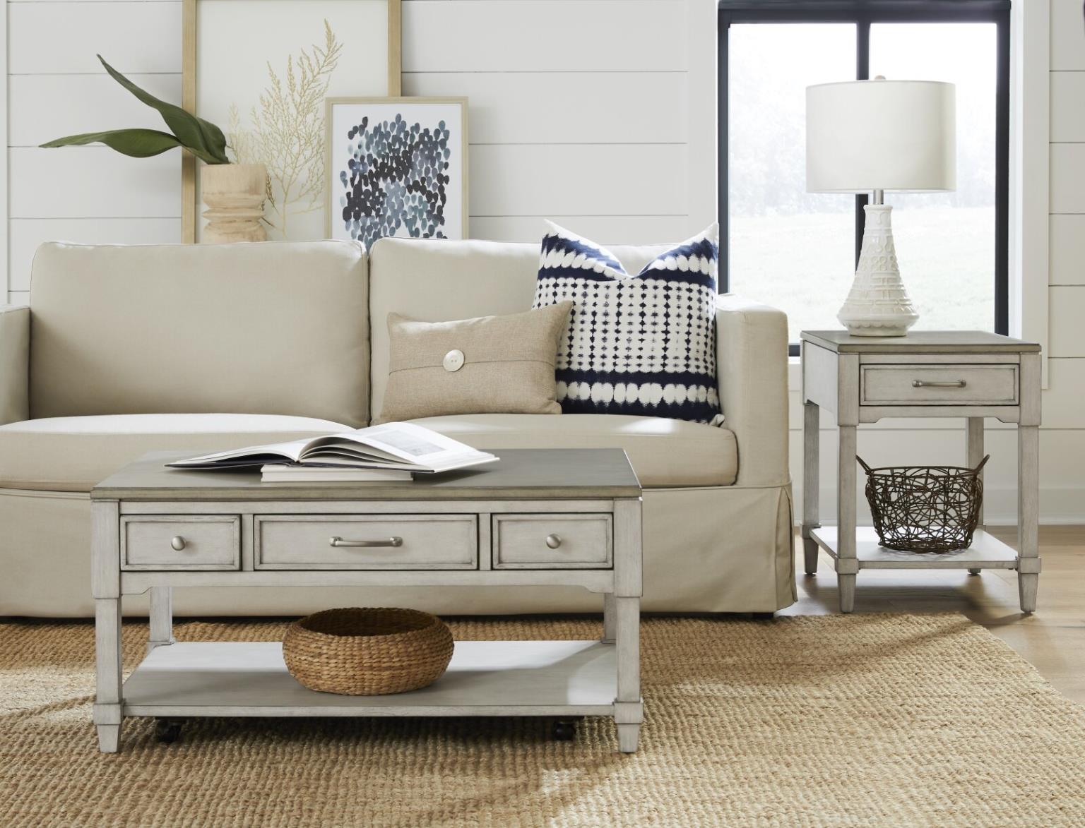 Surfside Stormy Gray Coffee Table Set