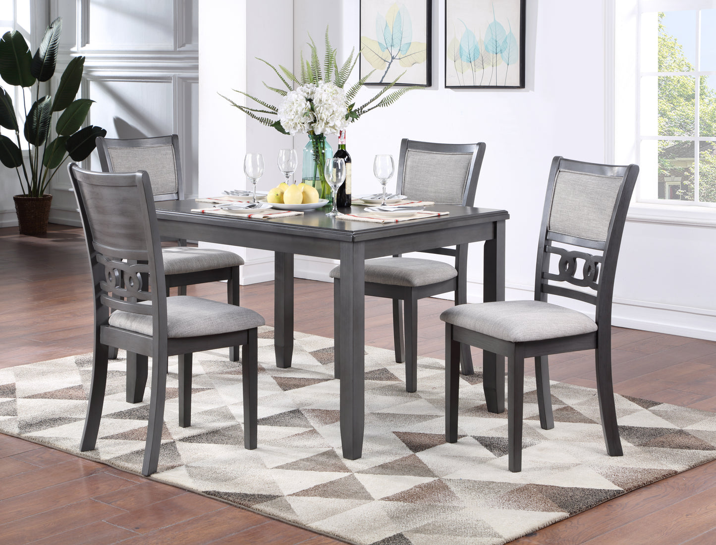 Gray Starburst Casual Dining Set