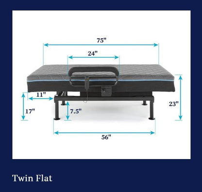 EZ Lift Adjustable Sleep to Stand Twin Bed with Memory Foam Mattress
