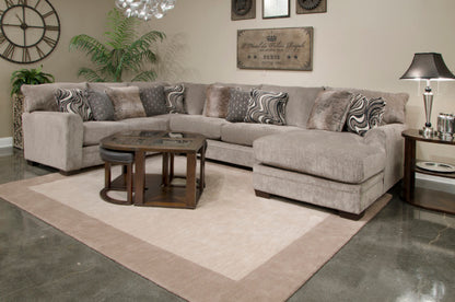 Pewter Luxury Sectional with Chaise