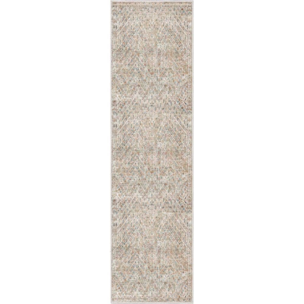 Anya Vintage Tribal Chevron Ivory Flat-Weave Rug: 5'3" x 7'3"