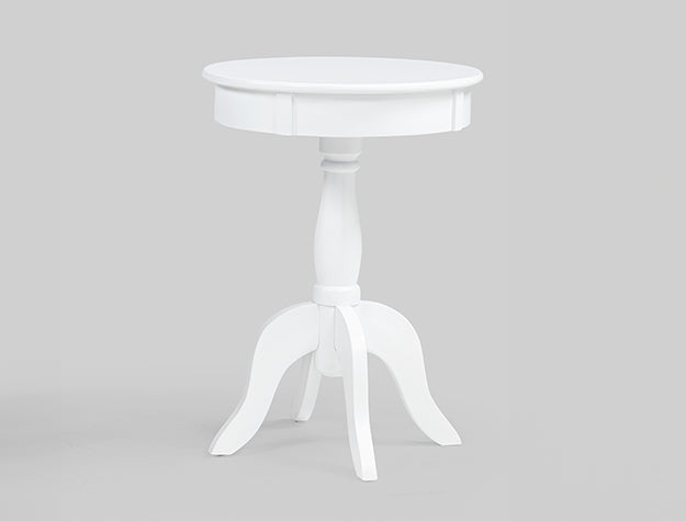 Romy White Chairside Table