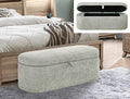 Storage Tweed Gray Bench