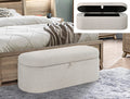 Storage Tweed Oatmeal Bench