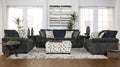 Galactic Charcoal Soft Gray Sofa and Loveseat