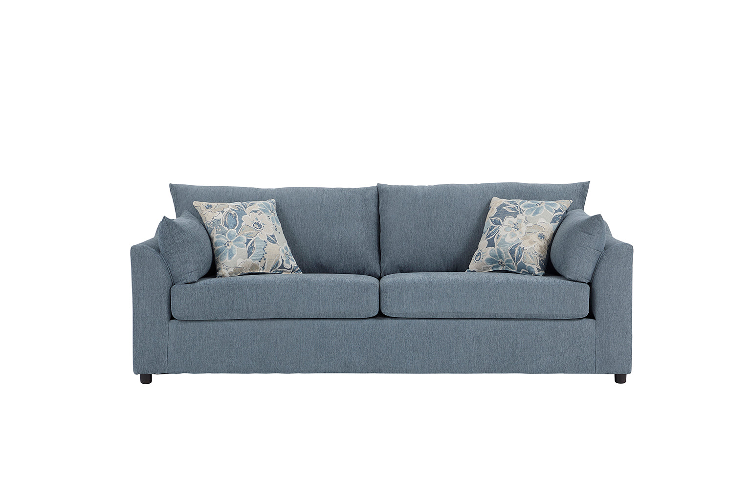 Dexter Flint Gray Blue Sofa and Loveseat