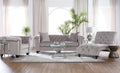 Lush Silver Sofa and Loveseat