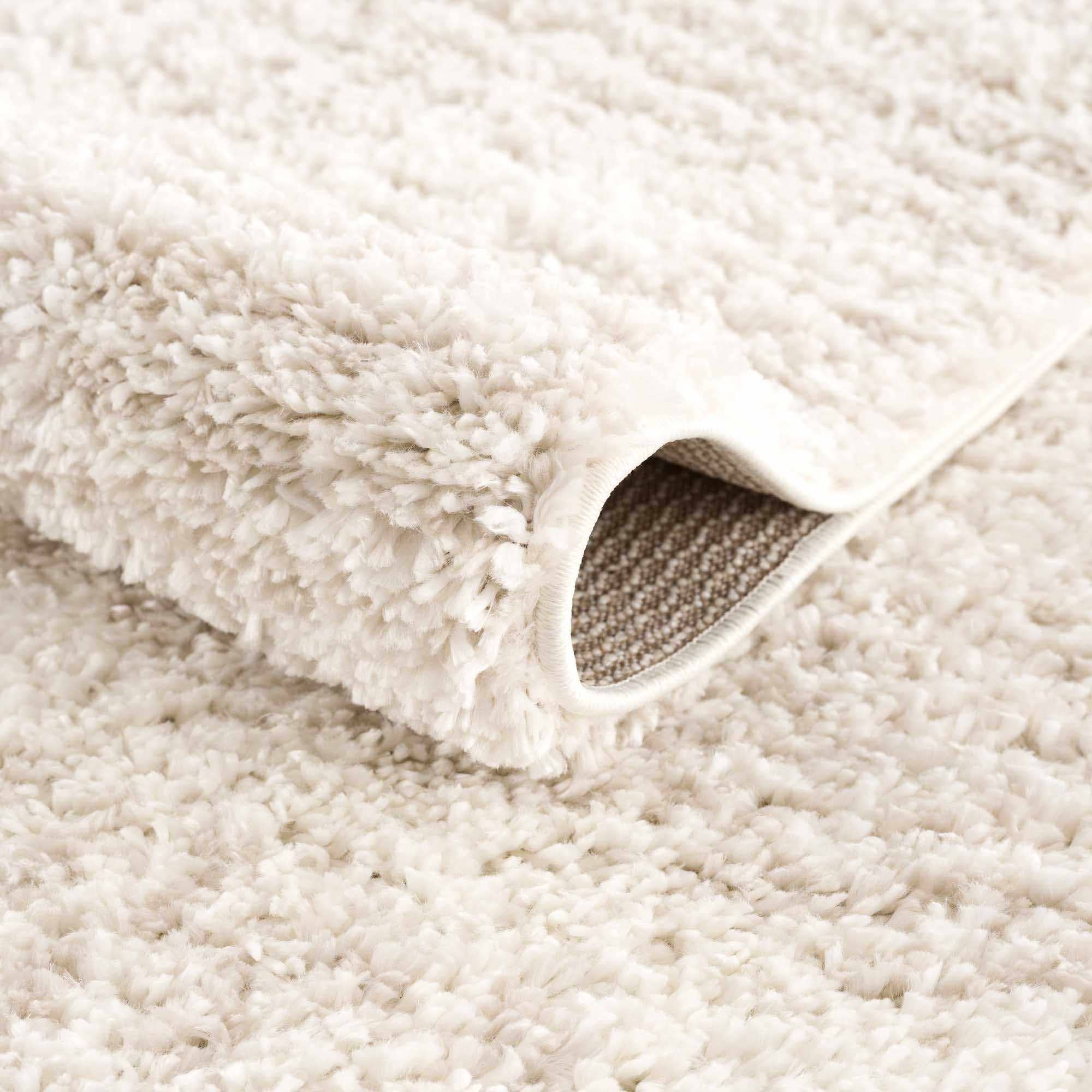 Trunding Plush Area Rug in Light Beige: 5'3" x 7'3" Rectangle