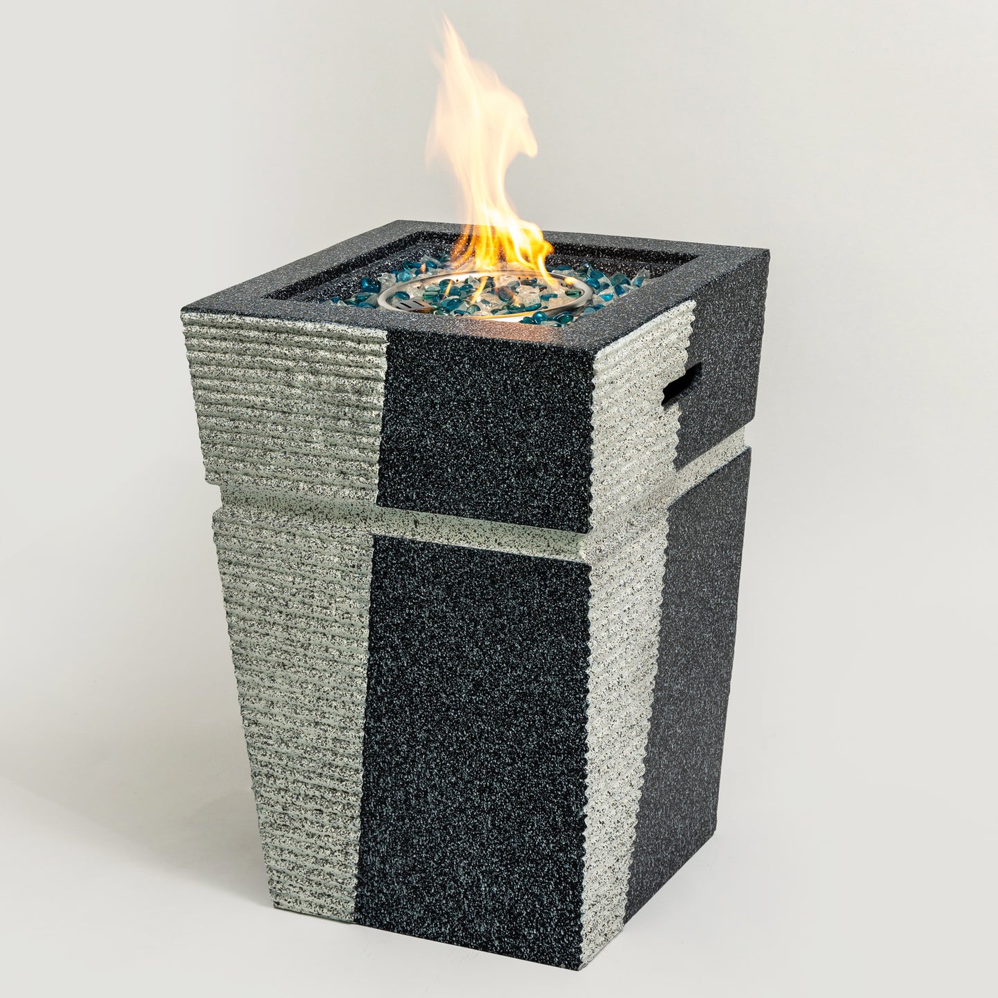 Outdoor Concrete Fire Pit Column Propane Fire Pit Patio Gas Fire Pit