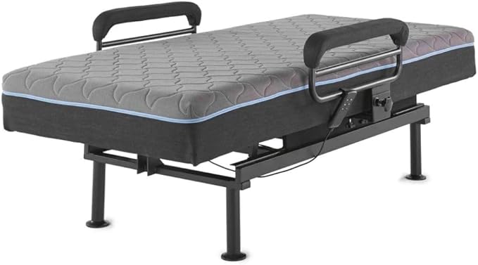 EZ Lift Adjustable Sleep to Stand Twin Bed with Memory Foam Mattress