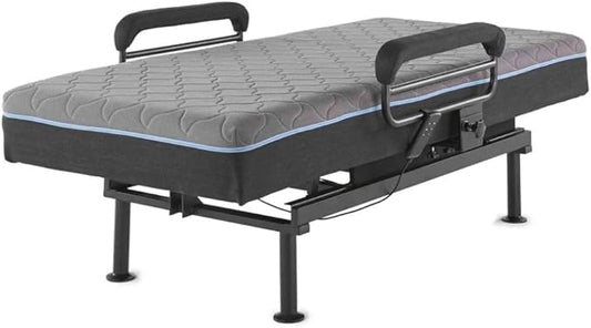 EZ Lift Adjustable Sleep to Stand Twin Bed with Memory Foam Mattress