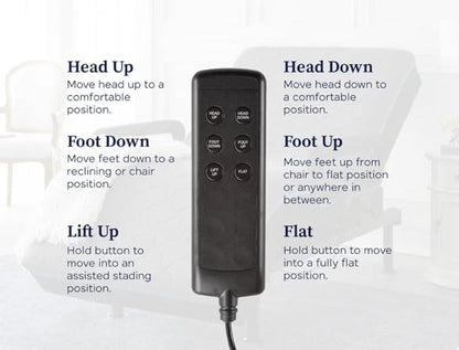 EZ Lift Adjustable Sleep to Stand Twin Bed with Memory Foam Mattress