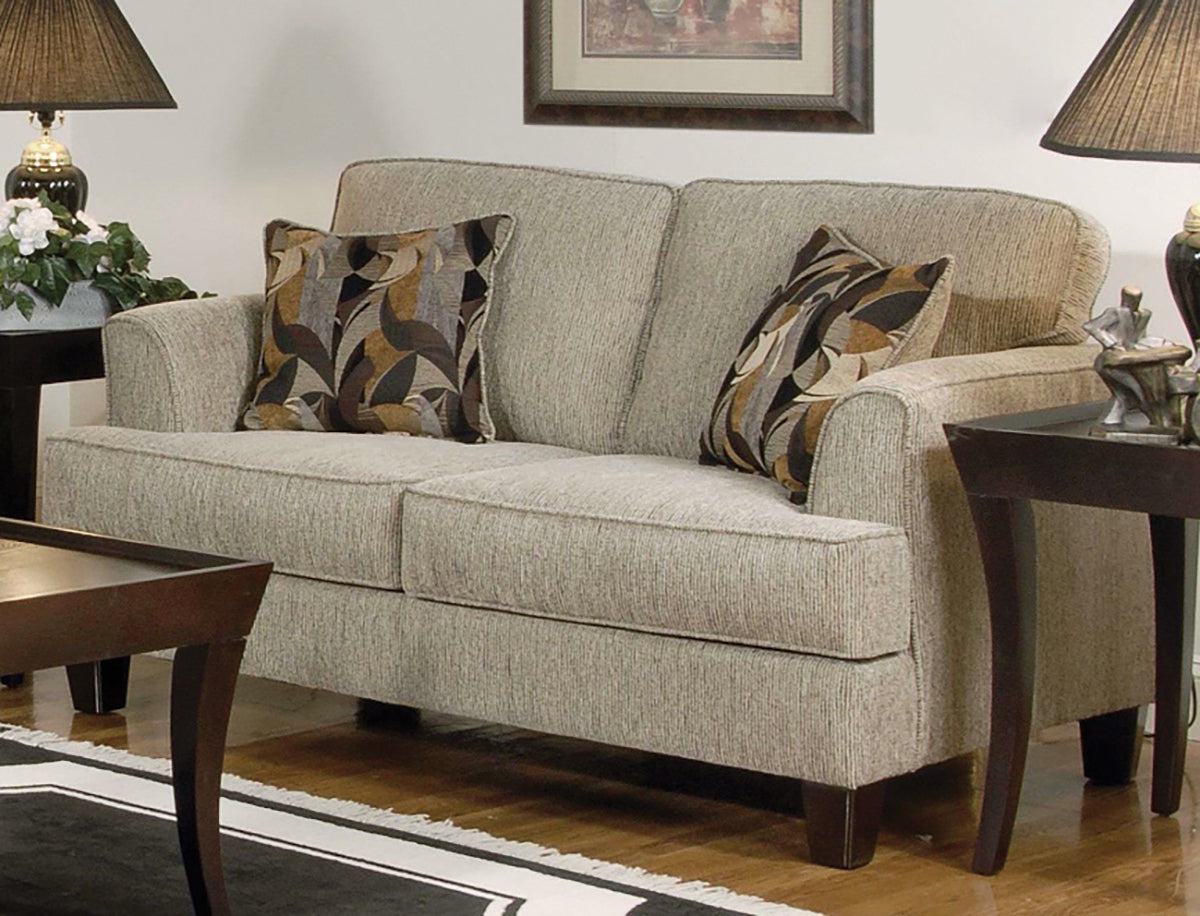 Soprano Peppercorn Sofa and Loveseat