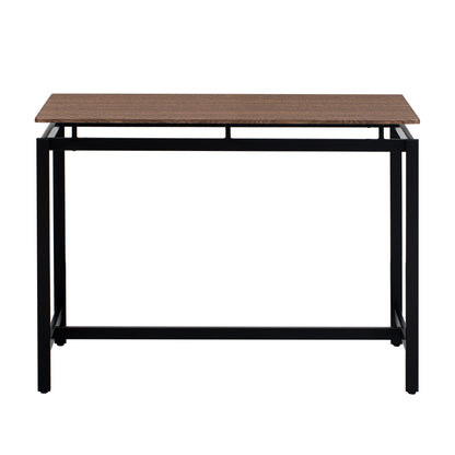 TREXM 5-Piece Compact Bar Table Set with Table and Stools - Modern Industrial Design, Space-Saving Furniture for Dining Room and Breakfast Nook (Dark Brown)