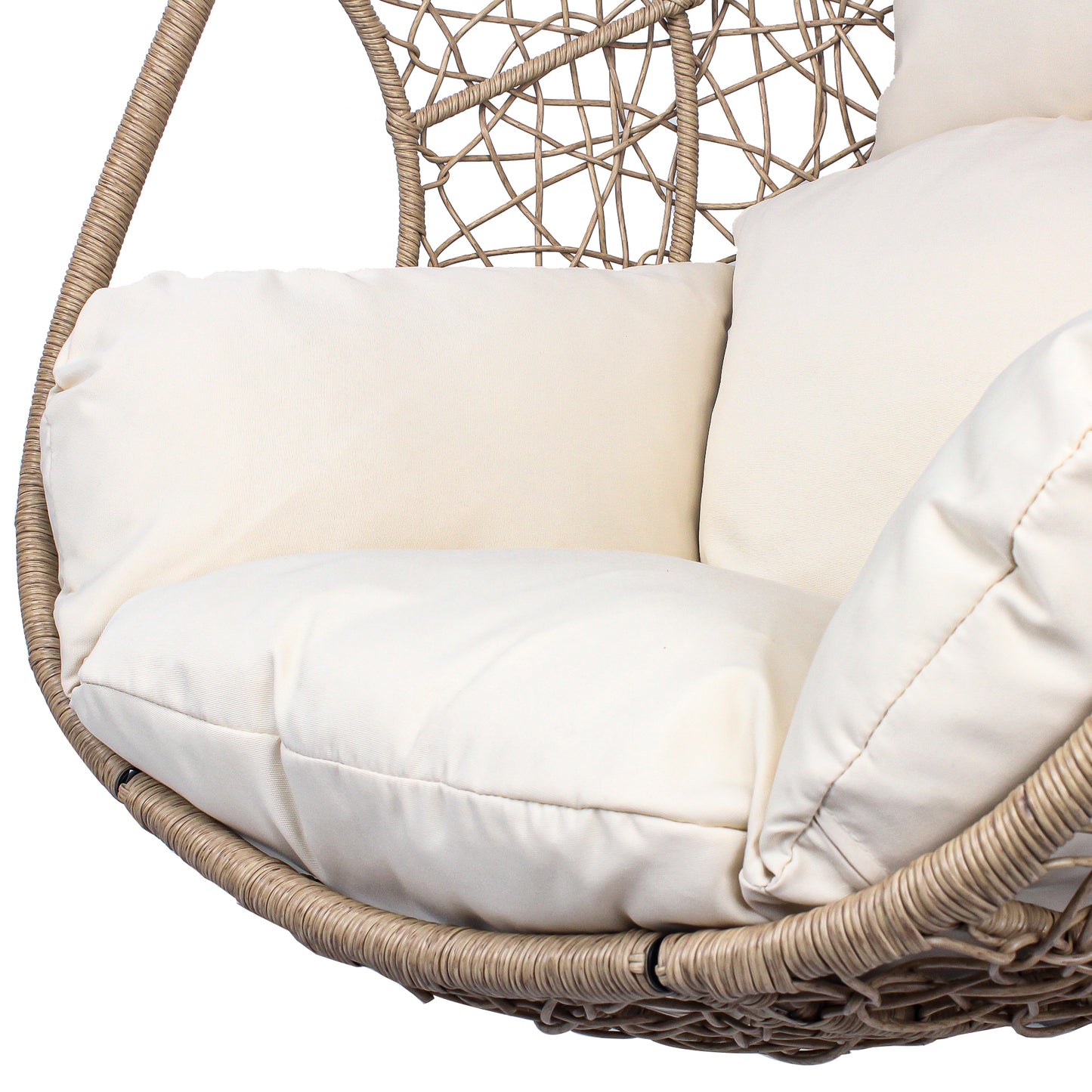 New Comming Outdoor Indoor PE wicker Swing Egg Chair Natural color