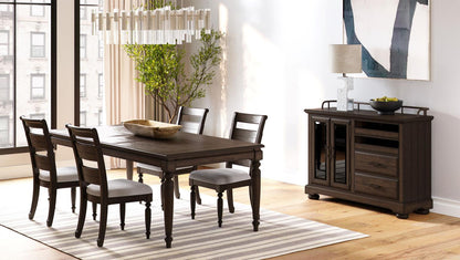 Bellamy Lane Coffee Brown 5pc. Dining Collection