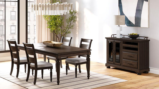 Bellamy Lane Coffee Brown 5pc. Dining Collection