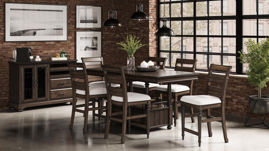 Bellamy Lane Coffee Brown 7pc. Counter Dining Collection