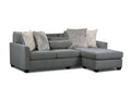 Irving Charcoal Reversible USB Chaise Sofa with Drop Down Table