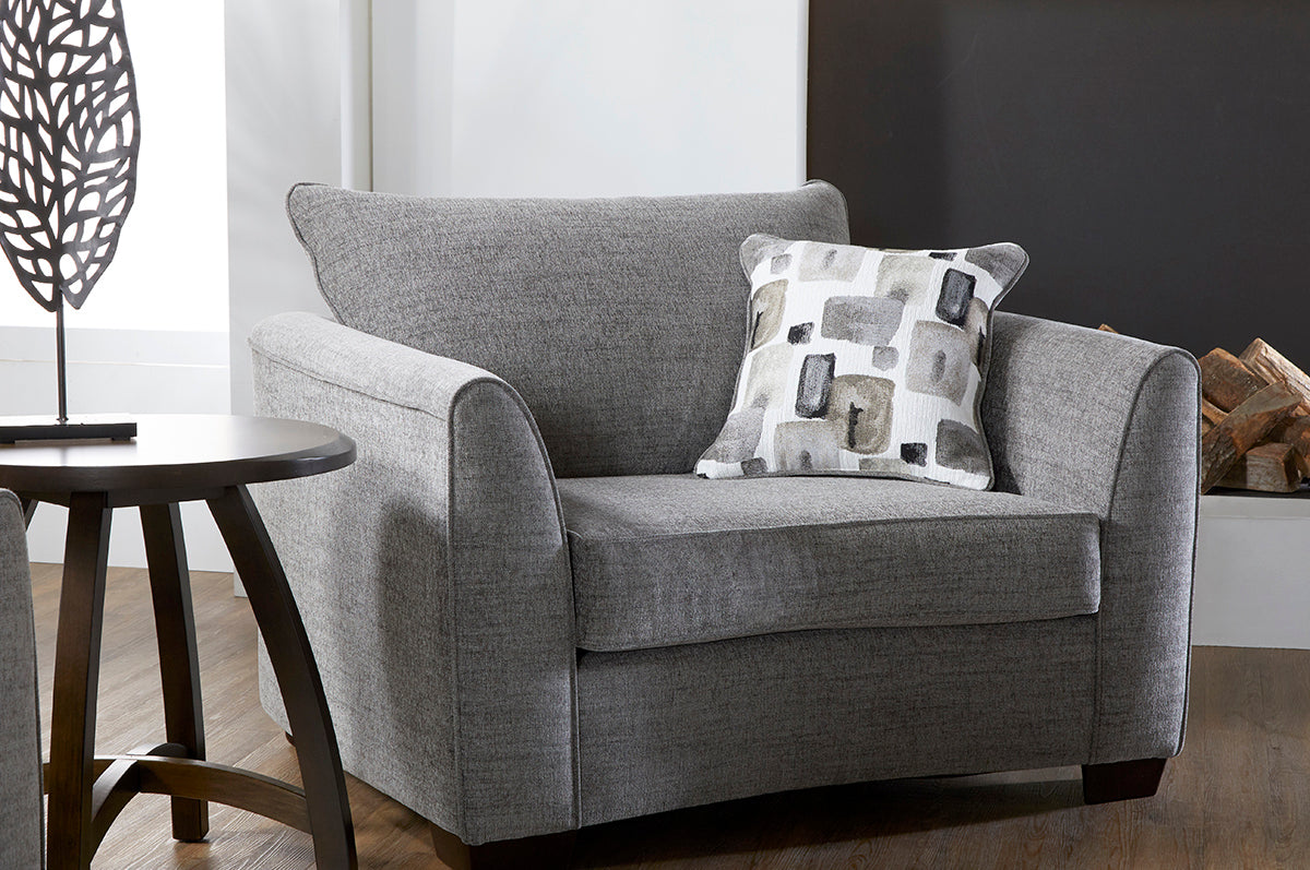 Seville Charcoal Gray Sofa and Loveseat