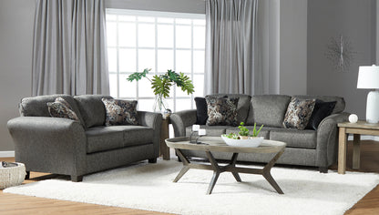 Stoked Ashes Deep Gray Sofa and Loveseat