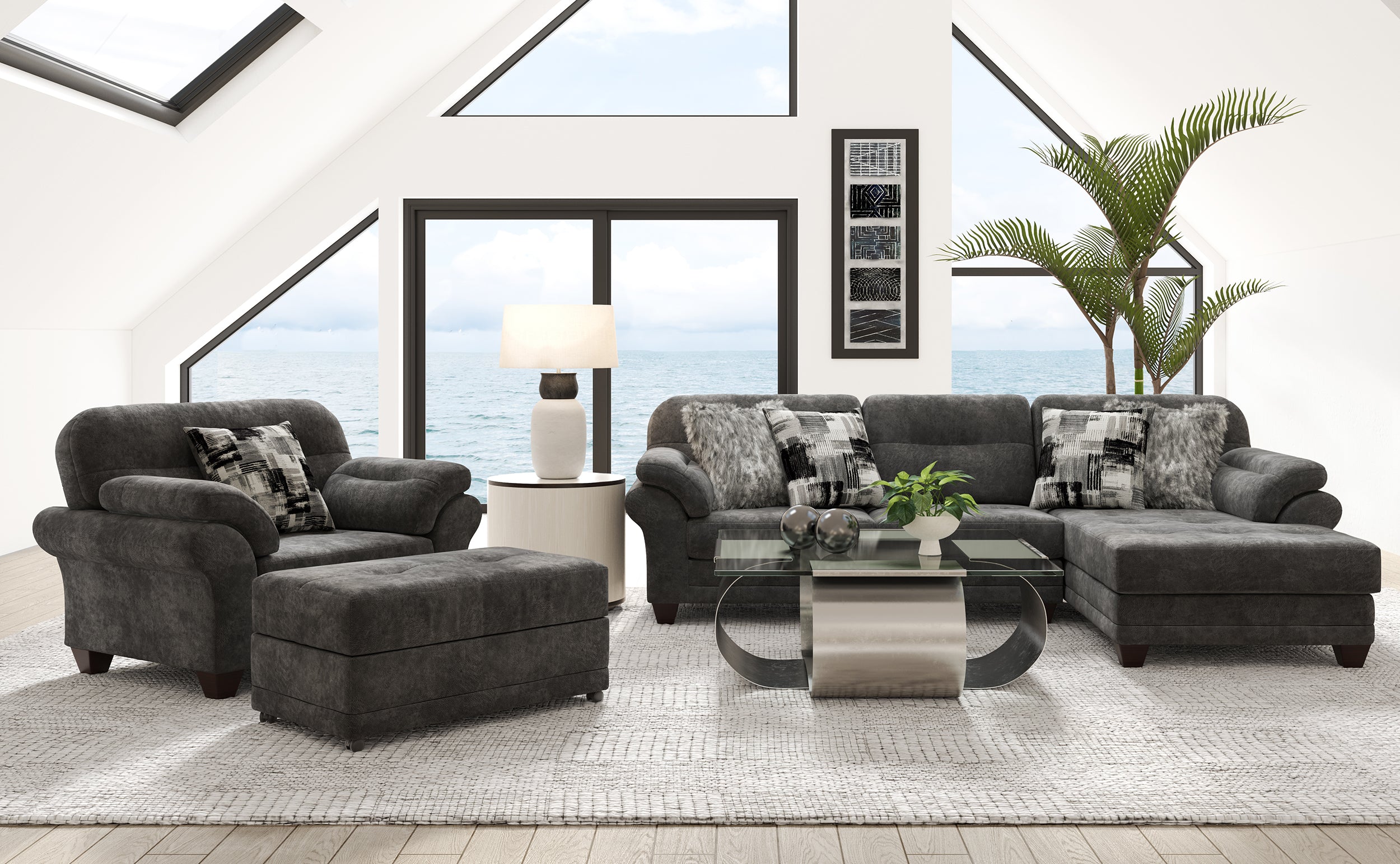 Wonderland Slate Huge Modular Add a Section Sectional