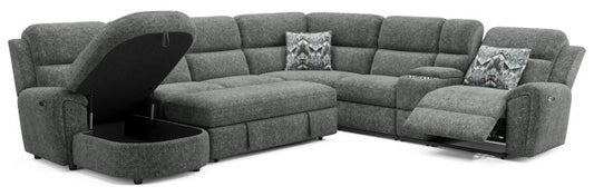 Storage Pop-Up Sleeper Power Chaise Sectional
