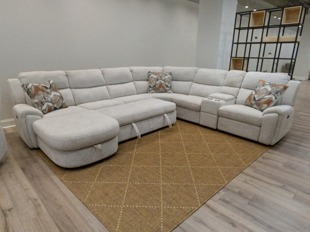 Power Motion 6 Pc. Storage and Sleeper Console Sectional