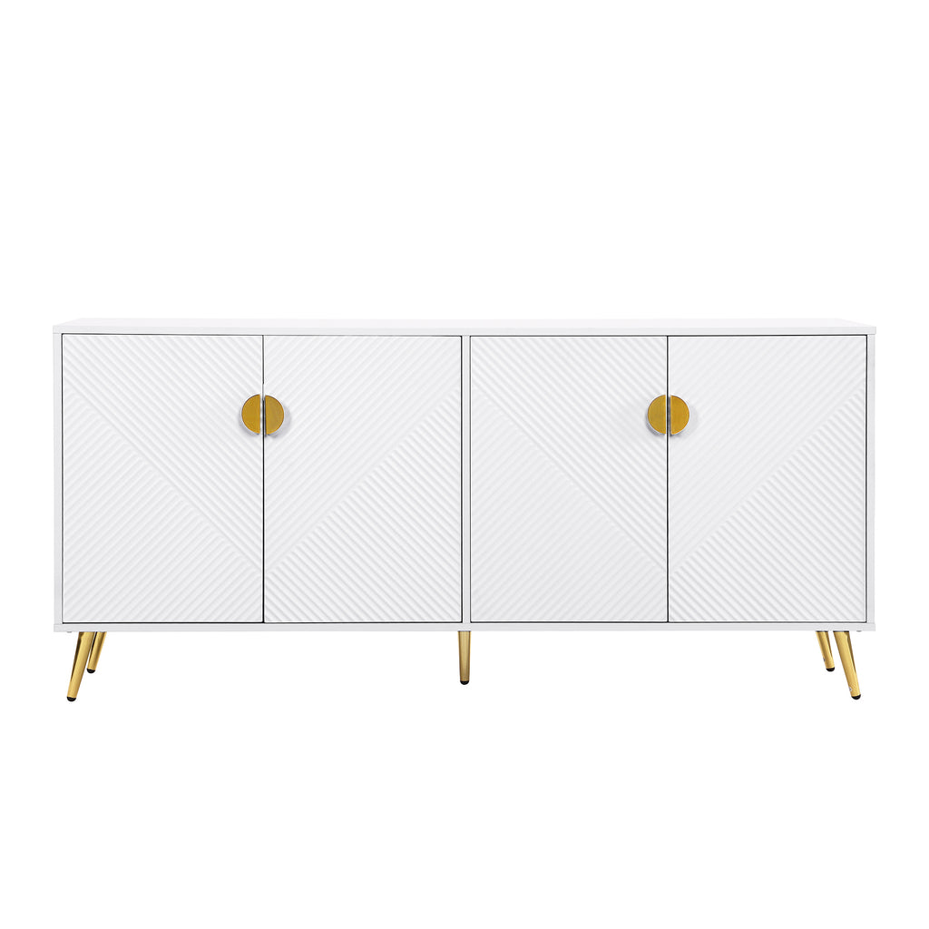 U-Can TV Stand for 60+ Inch TV, Entertainment Center TV Media Console Table, Modern TV Stand with Storage, TV Console Cabinet Furniture for Living Room