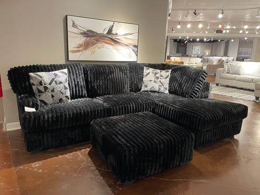 Teddy Bear Mondo Black Sectional