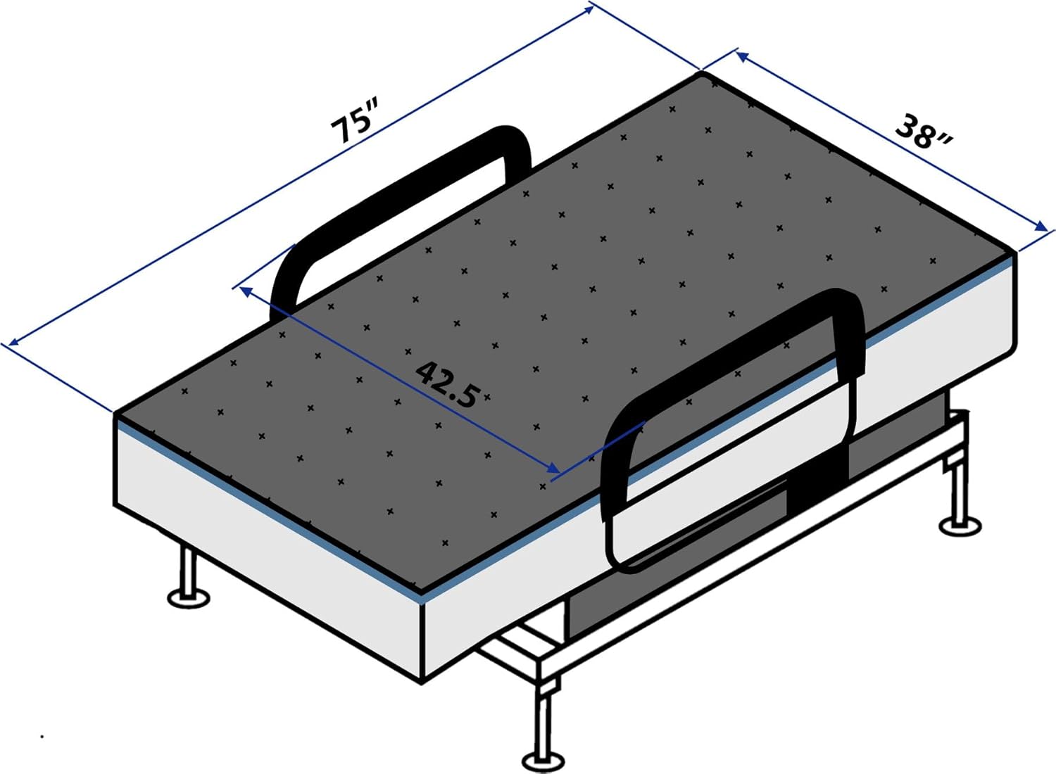 EZ Lift Adjustable Sleep to Stand Twin Bed with Memory Foam Mattress