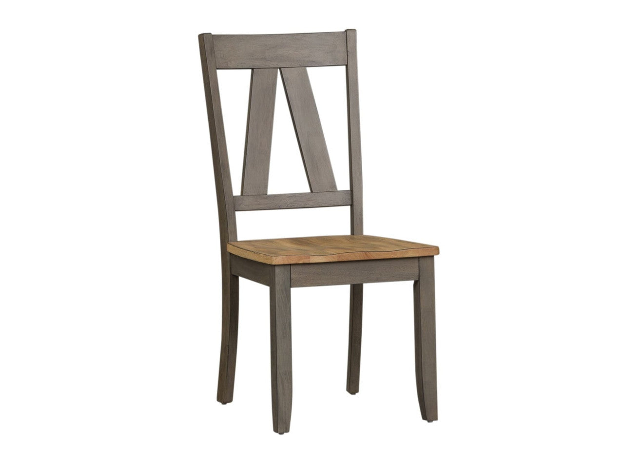 Gray and Sandstone Trestle Butterfly Dining Set
