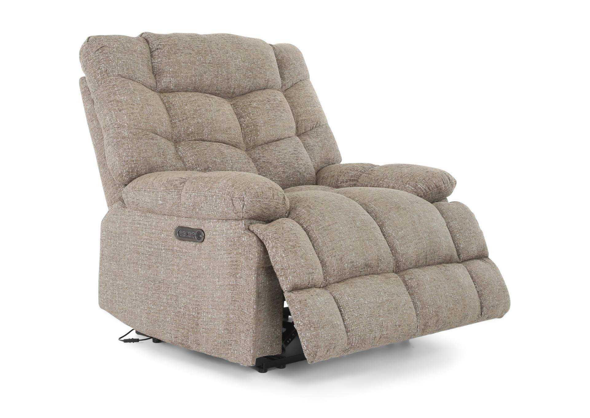 Extra Large Power Rockaway Recliner in Brown