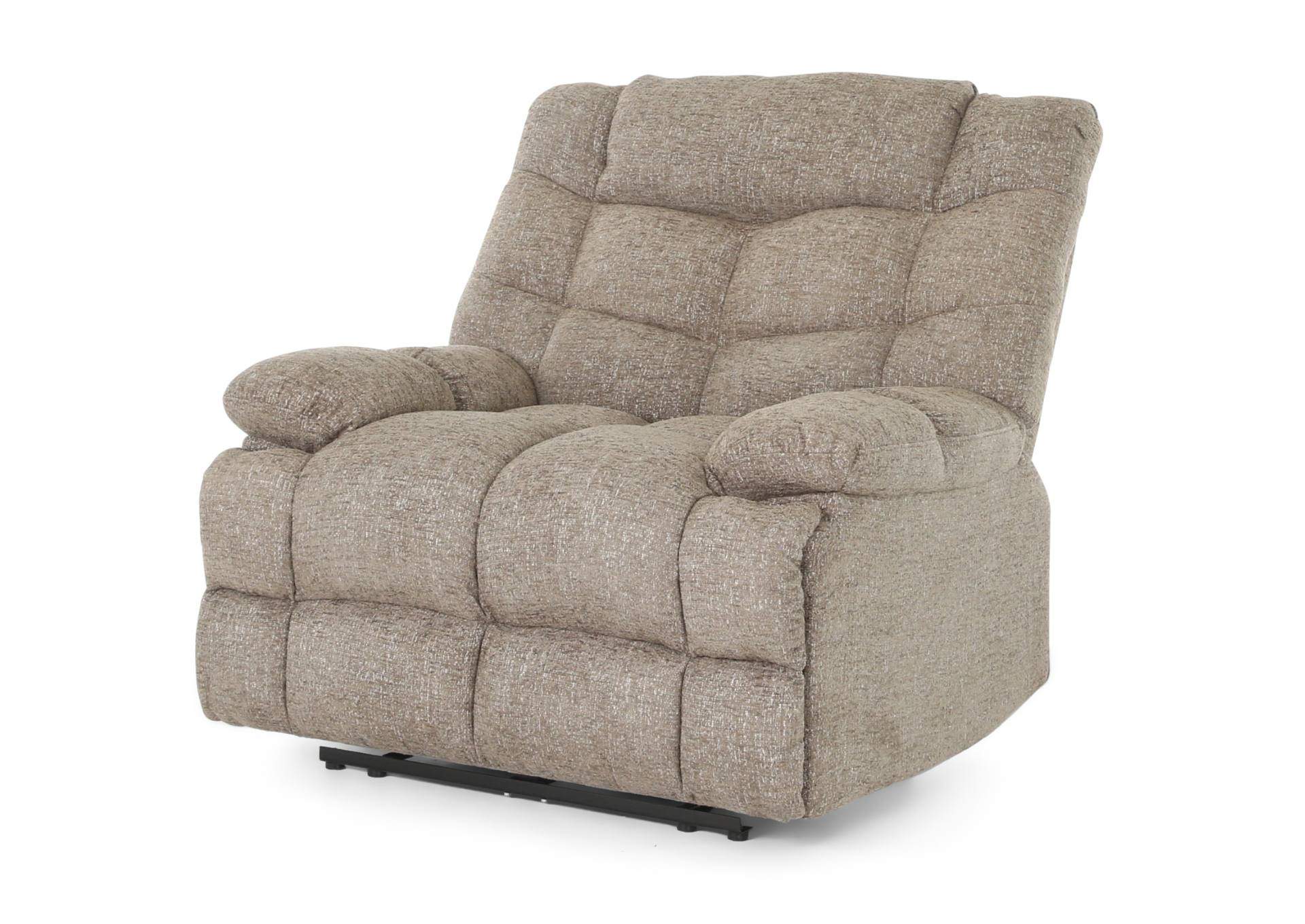 Extra Large Power Rockaway Recliner in Brown