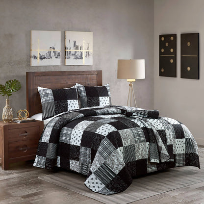 Closeout Sale! London Lightweight 3pc Quilted King Bedding Set